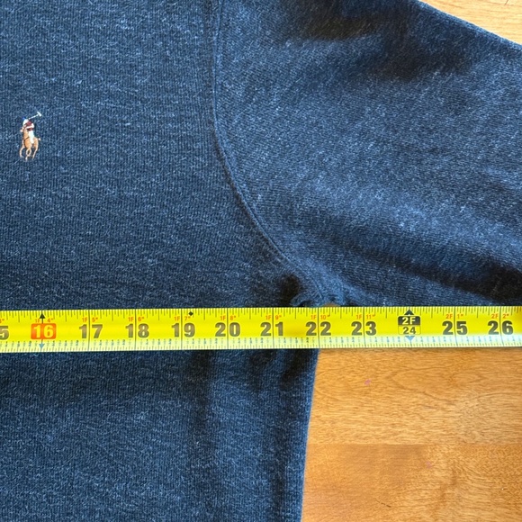 POLO Ralph Lauren Sweater Mens‎ Medium Estate Rib 1/4 Quarter Zip Pullover Gray - Picture 6 of 10